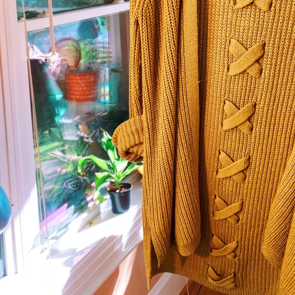 pinque woven hazelnut orange woven back cardigan ⚡️🍁✨ - Picture 4 of 5